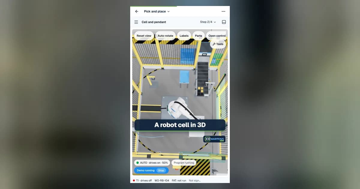 Robot Programming Simulator Online: A Free Teach Pendant Lab